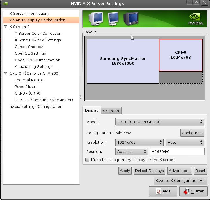 Migration sous linux: problème de résolution d’ écran sous nvidia.